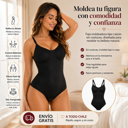 La faja moldeadora sin costuras que comprime tu cuerpo y define tu figura al instante.